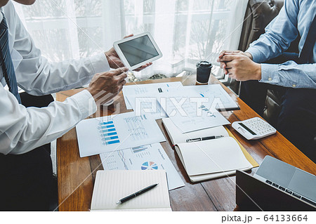 Business team partner on meeting brainstorming in Business team partner on meeting brainstorming in 64133664
