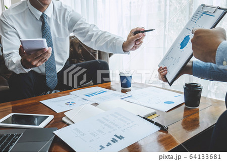 Business team partner on meeting brainstorming in Business team partner on meeting brainstorming in 64133681