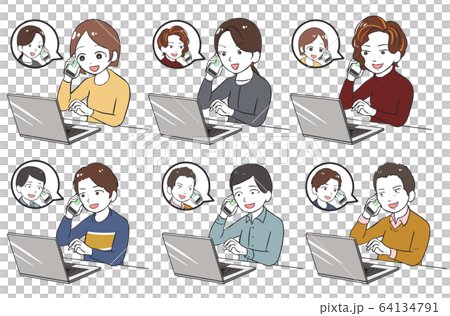 Telework while talking to the other party Telework while talking to the other party 64134791