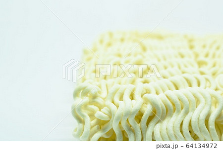 raw dry instant noodles on white background 64134972