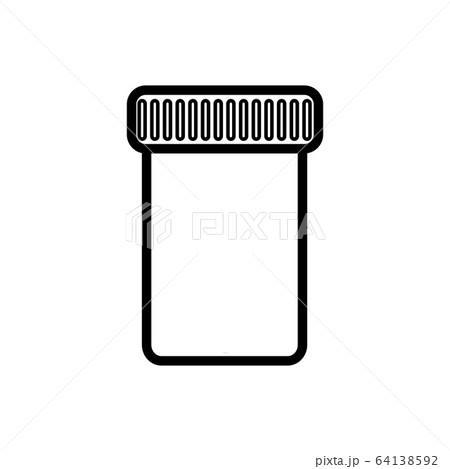 A small medical pharmacy jar with a lid 64138592