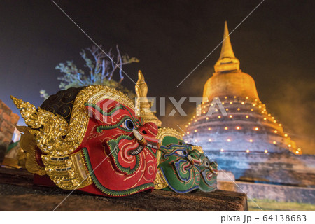 ASIA THAILAND SUKHOTHAI CULTURE MASKS ASIA THAILAND SUKHOTHAI CULTURE MASKS 64138683