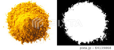 Turmerice powder ground c.longa rhizome pile, Turmerice powder ground c.longa rhizome pile, 64139868