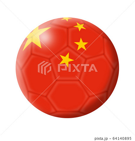 Peoples Republic of China soccer ball football illustration isolated on white with clipping path Peoples Republic of China soccer ball football illustration isolated on white with clipping path 64140895