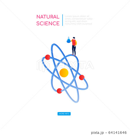 Natural science concept - modern isometric vector web banner Natural science concept - modern isometric vector web banner 64141646
