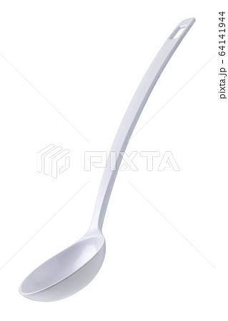 White serving spoon ladle on white with clipping path White serving spoon ladle on white with clipping path 64141944