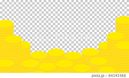 積み上げられたコイン 背景 64143368