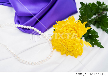 仏花 黄色い菊の花 仏花 黄色い菊の花 64144512
