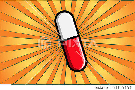 Medical pharmacological red and white oval Medical pharmacological red and white oval 64145154