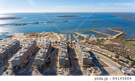 Aerial view of Olhao, Algarve, Portugal. Aerial view of Olhao, Algarve, Portugal. 64145604