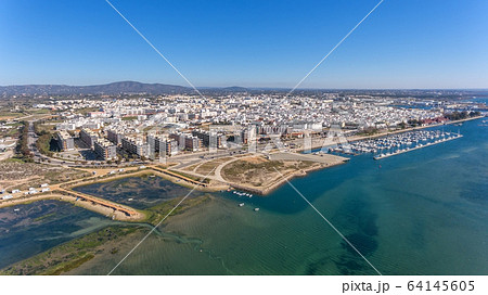 Aerial view of Olhao, Algarve, Portugal. 64145605