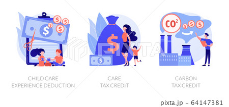 Tax deduction, exemption and credit vector concept metaphors Tax deduction, exemption and credit vector concept metaphors 64147381