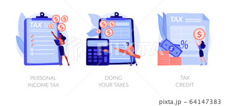 Personal income tax vector concept metaphors 64147383