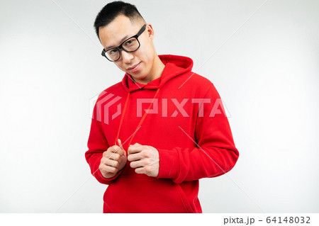 confident cool guy in glasses for vision poses on an isolated background with copy space confident cool guy in glasses for vision poses on an isolated background with copy space 64148032