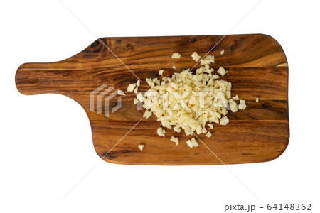 Fresh Garlic Parts Isolated on White Background 64148362