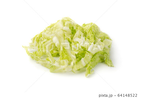 Heap of Chopped Chinese Cabbage, Napa Cabbage or Heap of Chopped Chinese Cabbage, Napa Cabbage or 64148522