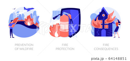 Firefighting vector concept metaphors 64148851