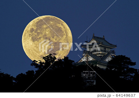 岐阜城と月 岐阜城と月 64149637