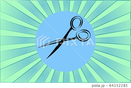 Linear round icon of scissors Linear round icon of scissors 64152285