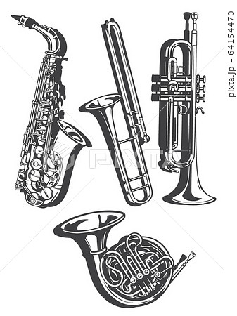 Premium Vector | Doodle trumpet pipe vector sketch illustration of musical  instrument black outline art for web design icon print coloring page
