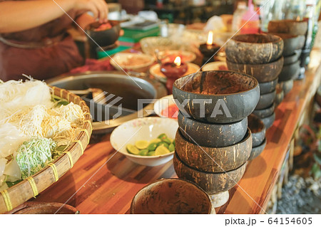 Thai antique coconut shell bowl in Bang Rachan 64154605