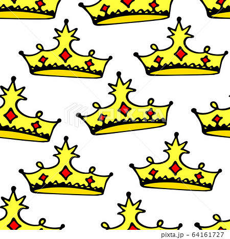 Seamless princess pattern with crowns. vector 64161727