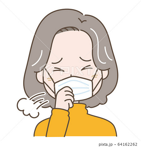 咳が出る中年女性 咳が出る中年女性 64162262