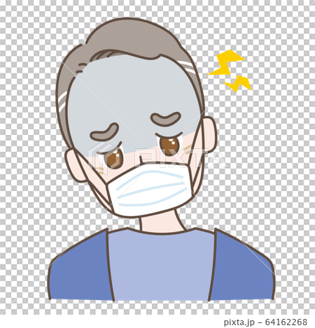 Middle-aged man with headache 64162268