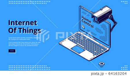 Internet of things isometric web banner, iot. Internet of things isometric web banner, iot. 64163204