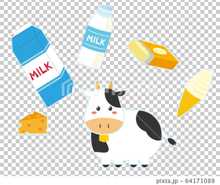 牛乳　ミルク　紙パック　牛乳パック　牛乳瓶　乳製品 64171089