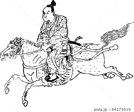馬に乗る男性 64173019