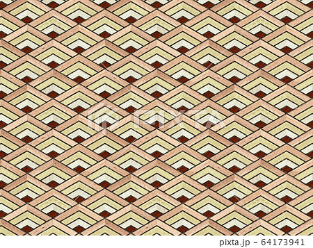 菱青海波 テクスチャ パターン 寄木のイラスト素材 [64173941] - PIXTA