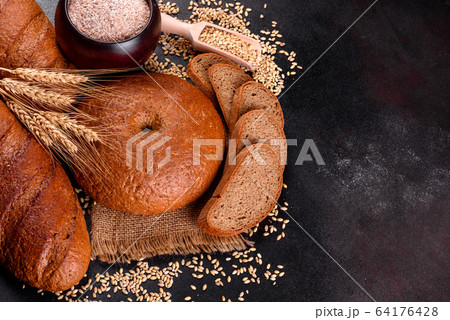 Fresh baked brown bread Fresh baked brown bread 64176428