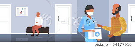 aesthetics doctor consulting balded man patient medical consultation baldness problem healthcare 64177910