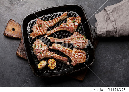 Grilled lamb ribs Grilled lamb ribs 64178393