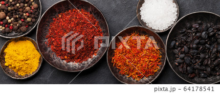 Various spices in bowls Various spices in bowls 64178541