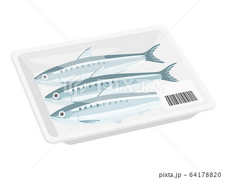 パックに入ったイワシのイラストのイラスト素材 パックに入ったイワシのイラストのイラスト素材