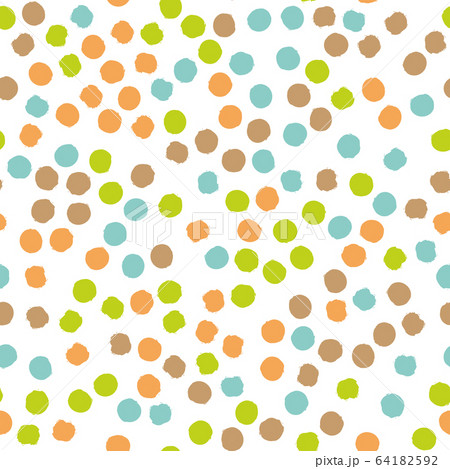 Scattered colorful brush dots. Seamless background pattern. Abstract vector wallpaper 64182592