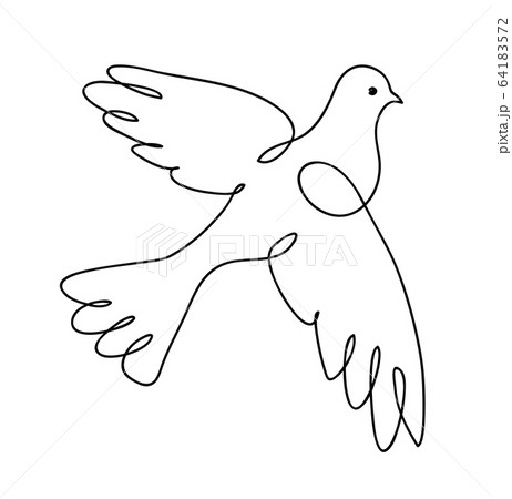 Line art dove. Flying pigeon logo drawing. Black and white vector  illustration. 17061506 Vector Art at Vecteezy