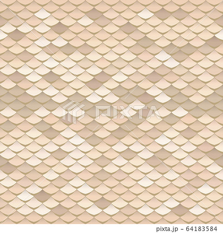 Seamless scale pattern. Abstract roof tiles 64183584