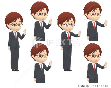 【OK NG】 男性 スーツ ミディアム 斜め 64183846