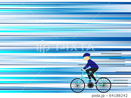 自転車 スピード背景のイラスト素材