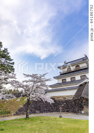 宮城 白石城と桜 宮城 白石城と桜 64186792