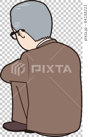 Senior male office worker holding knee Senior male office worker holding knee 64188221
