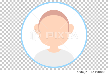 Faceless person icon with blue frame Faceless person icon with blue frame 64190885