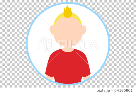Faceless person icon with blue frame 64190901