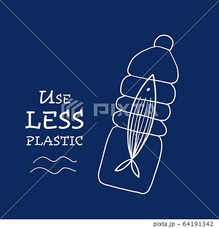 Use Less Plastic, Concept Art. Fish in the bottle Use Less Plastic, Concept Art. Fish in the bottle 64191342