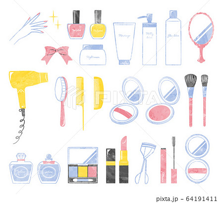 illustration of bath and make up 64191411