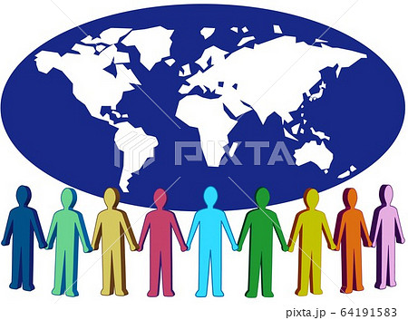 世界平和を願うポスターのイラスト素材