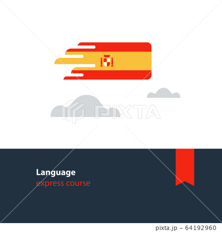 Spanish language courses advertising concept 64192960